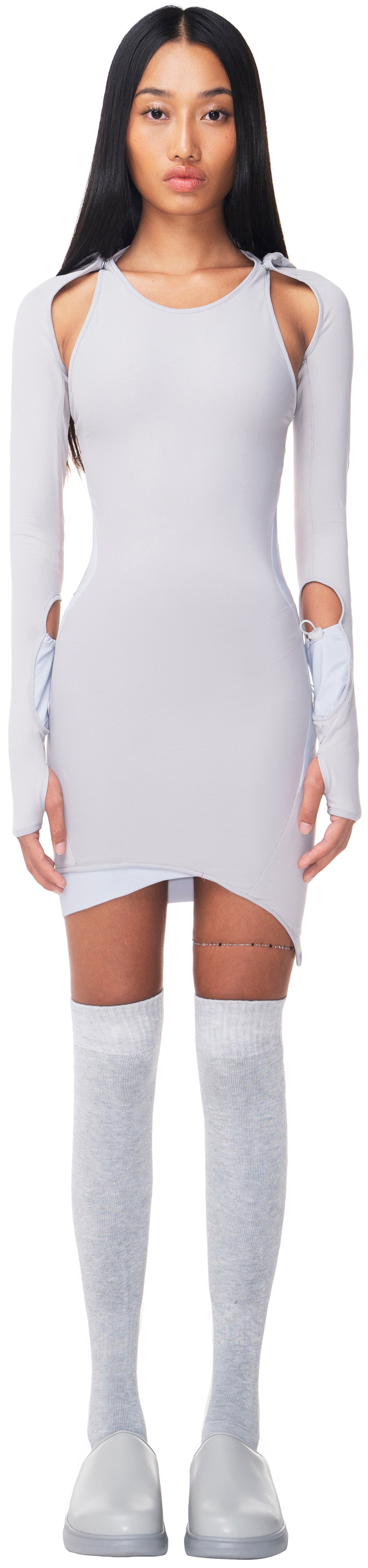 MINI DRESS DETACHABLE SLEEVES