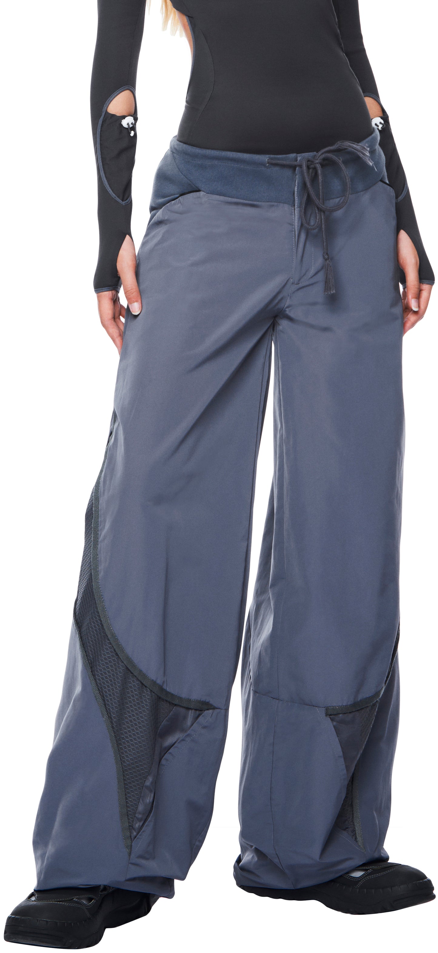 LOW CROTCH WIDE PANTS